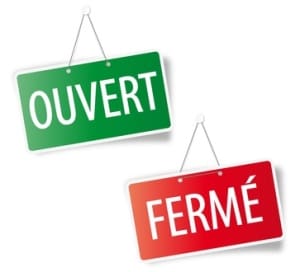Pancartes "Ouvert/Fermé"